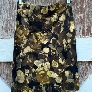 Karen Kane flora print knit pencil skirt